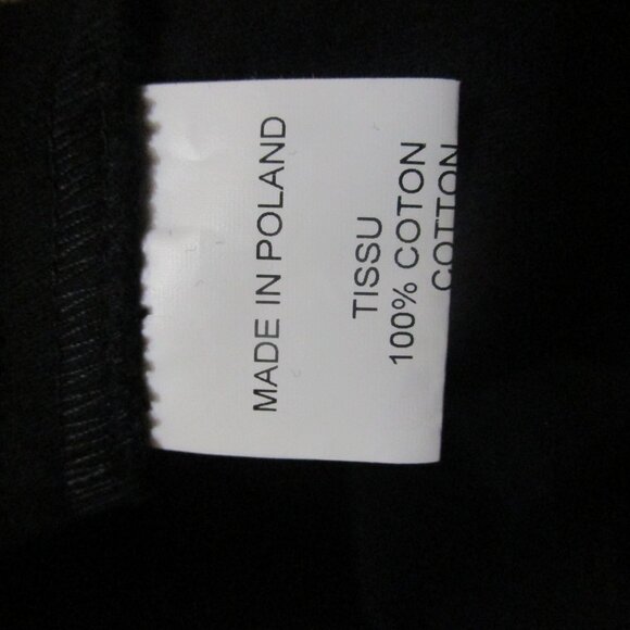 Designer LEOCA Paris Black suede elegant Dress Tissu SZ 10 NWT - Picture 5 of 8